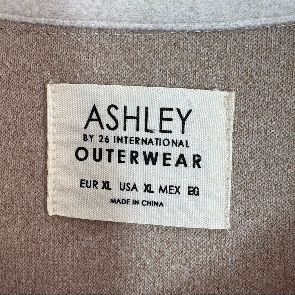 ASHLEY By 26 INTERNATIONAL Oversized Cream w/ Black Utility Jacket Size XL— NWOT - Picture 6 of 7